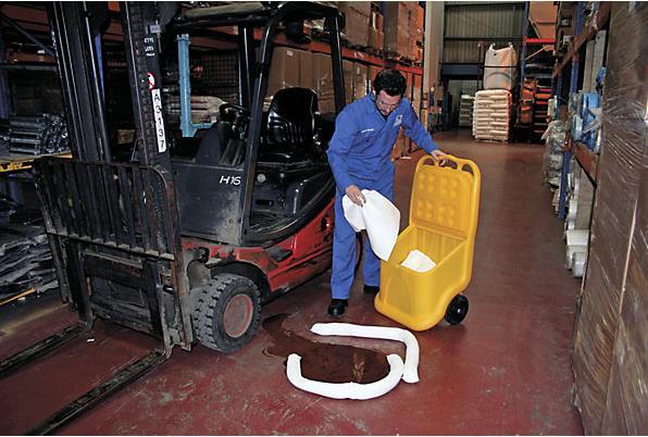 Image du produit eurokraft basic Chariot universel, idéal pour matériaux en vrac, capacité 75 l, jaune.