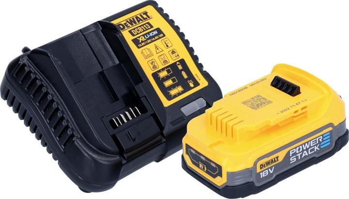 Actual product image DeWalt DCS 565 E1 cordless circular saw 18 V 165 mm brushless + 1x Powerstack battery 1.7 Ah + charger