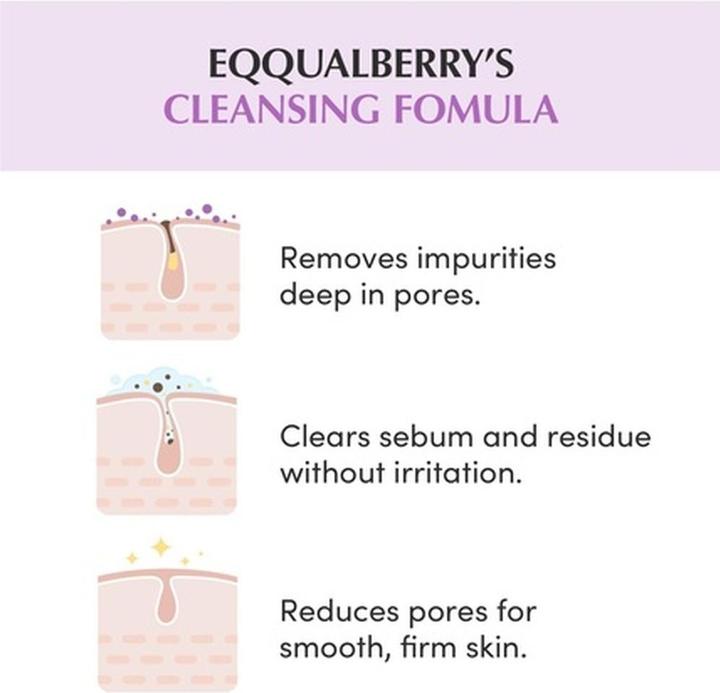 Actual product image Eqqualberry Equalberry Purifying Mask for Pores with Rice Purple Clay and Foam Cleaning (130 ml)