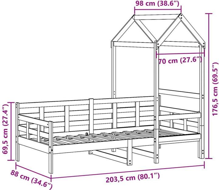 Image du produit vidaXL Tagesbett (80 x 200 cm)