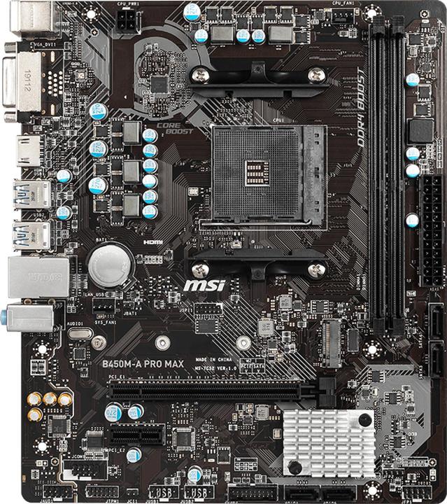 Produktbild MSI B450M-A Pro Max (AM4, AMD B450, mATX)