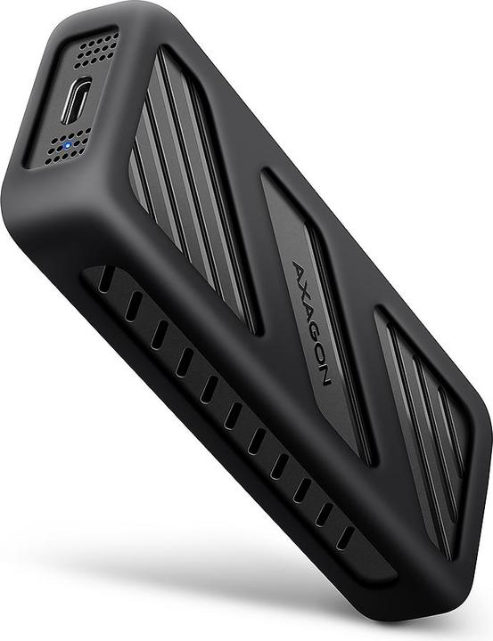 Actual product image Axagon EEM2-20G NVMe SSD enclosure, USB-C 3.2, 20 Gbps, 2230 - 2280 - black (M.2 2280, M.2 2230, M.2 2260, M.2 2242)