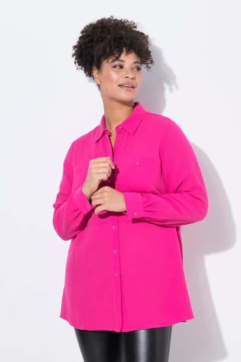 Image du produit Miamoda Bluse, A-Linie, Musselin, Ziernähte (46)