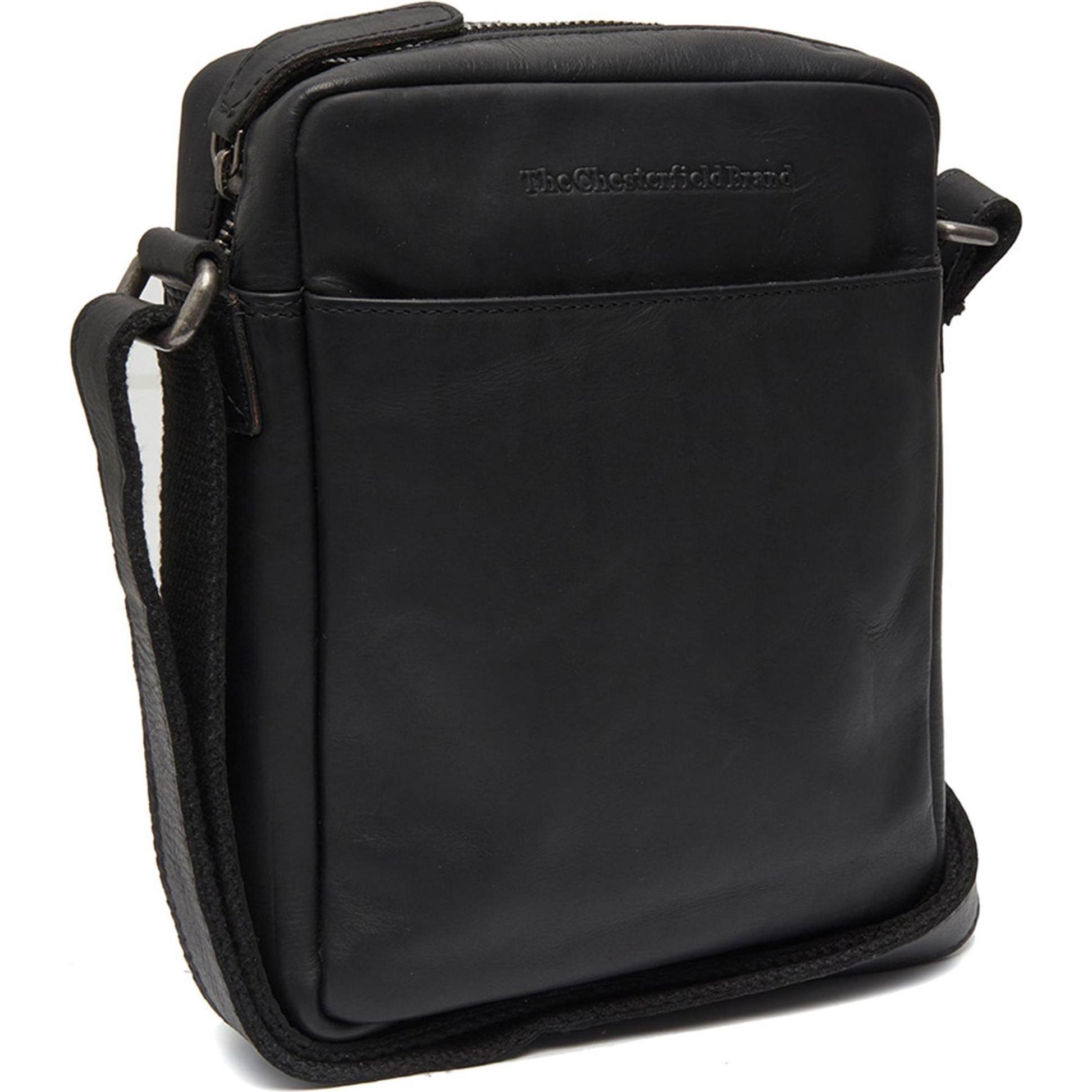 The Chesterfield Brand, Handtasche, Saba Umhängetasche Leder 18 cm, Schwarz
