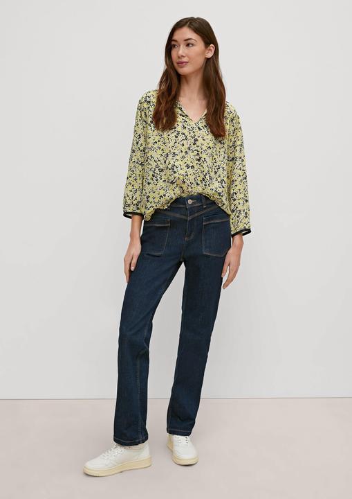 Image du produit Comma Bluse Viskosebluse mit Tunika-Ausschnitt (42)