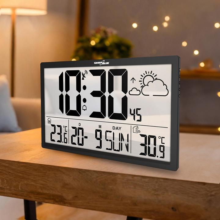 Actual product image No Name LCD wall clock temperature date GB218