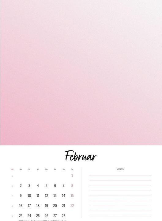 Kreativkalender Design A4 2026 (21 x 29,7 cm)