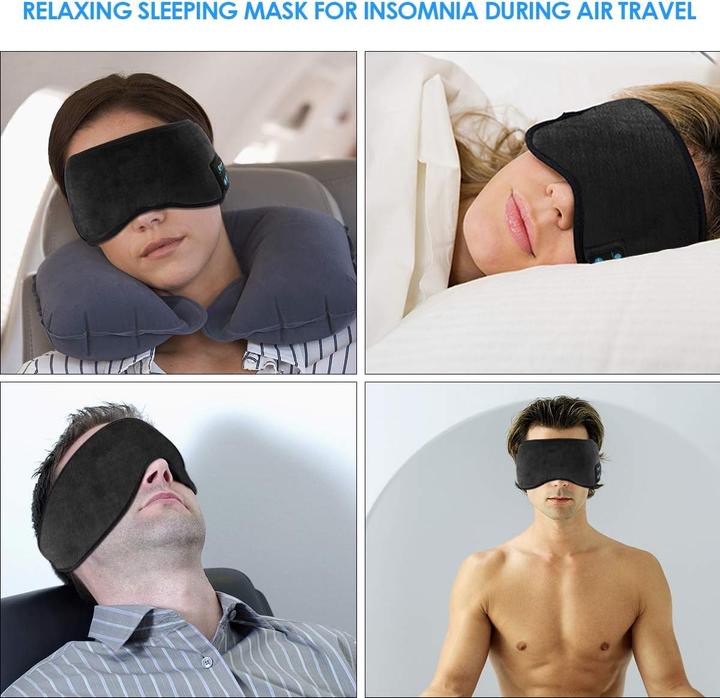 Image du produit Cbx Masque de sommeil Bluetooth avec écouteurs (Pas de réduction du bruit, 8 h, Sans fil)