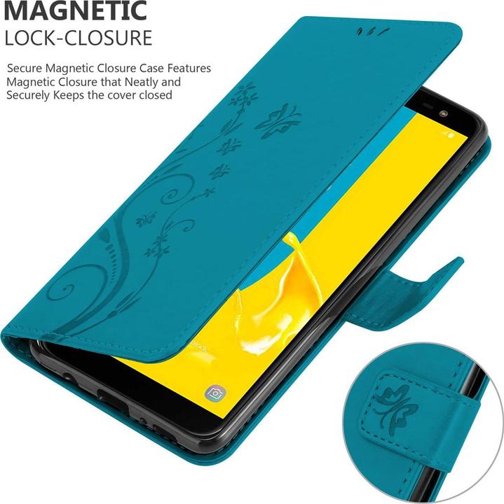 Produktbild Cadorabo Flower Book Cover (Samsung Galaxy J6 (2018))