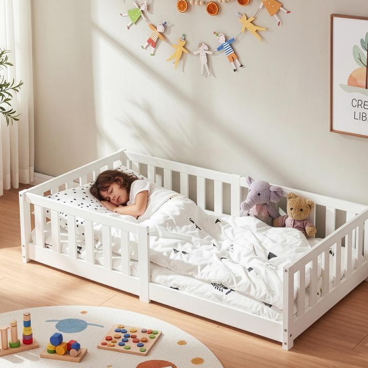 Produktbild En.Casa Kinderbett Tanna 80x160 cm Weiss (80 x 160 cm)