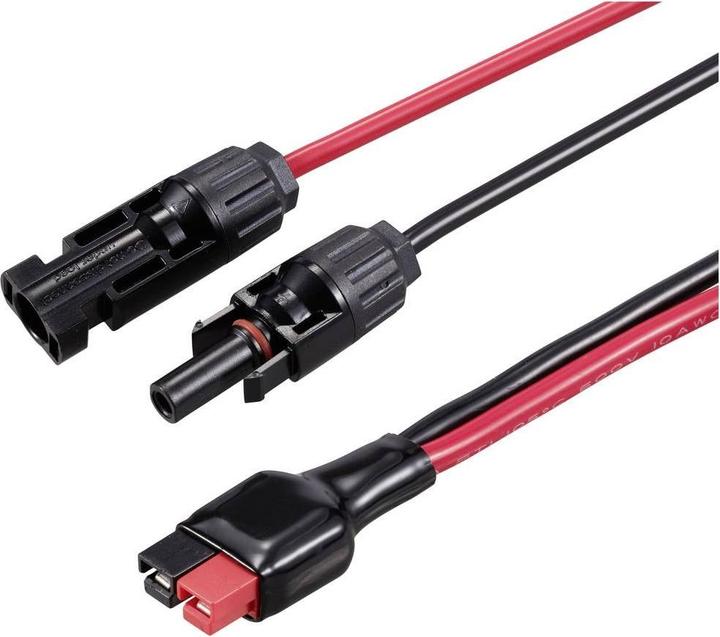 Image du produit Tru Components Mini Starkstrom Stecker auf Solarstecker Kabellänge 250 mm TC-12195720 Schwarz