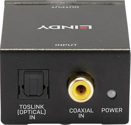 Actual product image Lindy TosLink Optical & Coaxial to Dual Phono, DAC (Digital -> Analog)