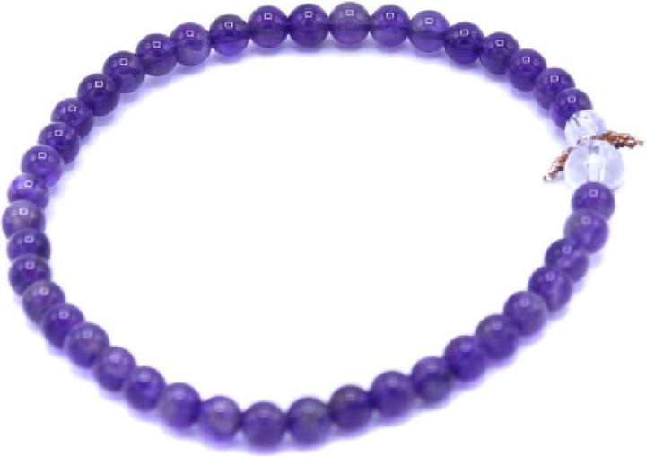 Produktbild Amethyst Schutzeng.Edelst.armb.R304-103 (Edelsteinkugeln 4mm)