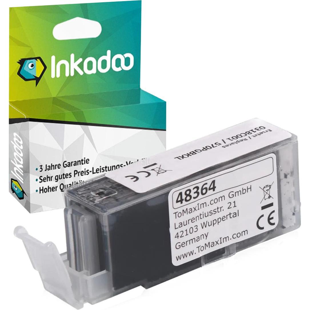 Inkadoo, Druckerpatrone, Druckerpatronen kompatibel zu Canon 0331C001 / CLI-571BKXL Tintenpatrone, schwarz Schwarz (BK)