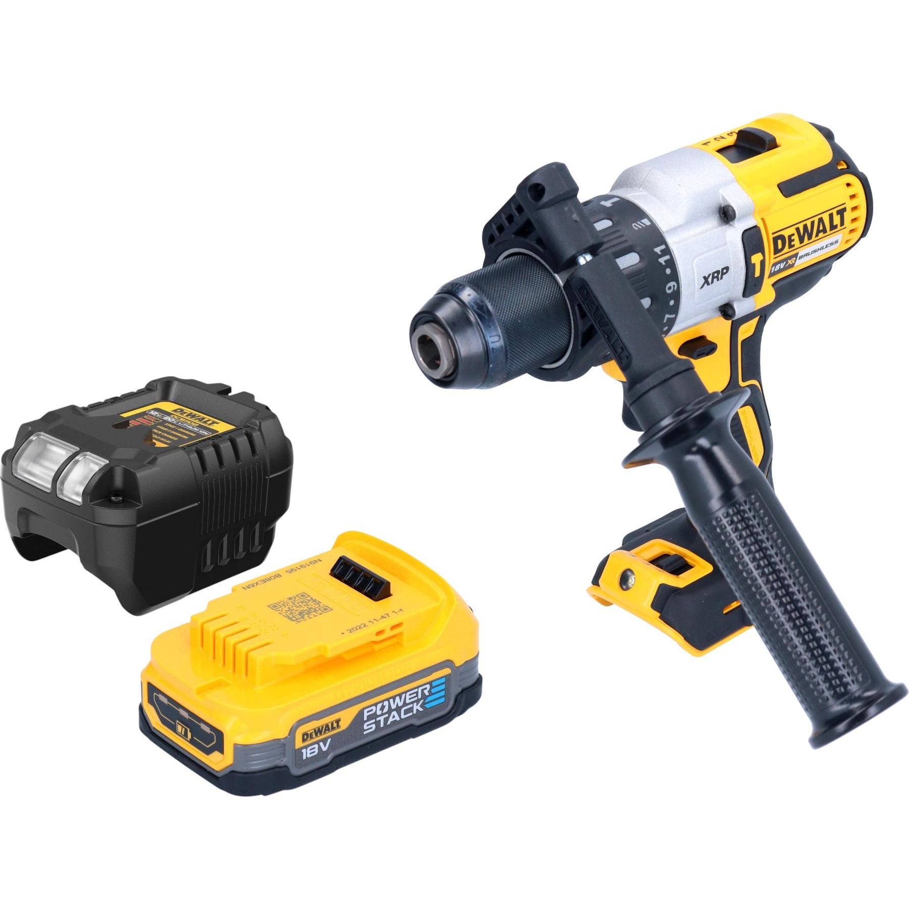 DeWalt, Bohrmaschine + Akkuschrauber, DCD 996 E1 Akku Schlagbohrschrauber 18 V 95 Nm Brushless + 1x Powerstack Akku 1,7 ...