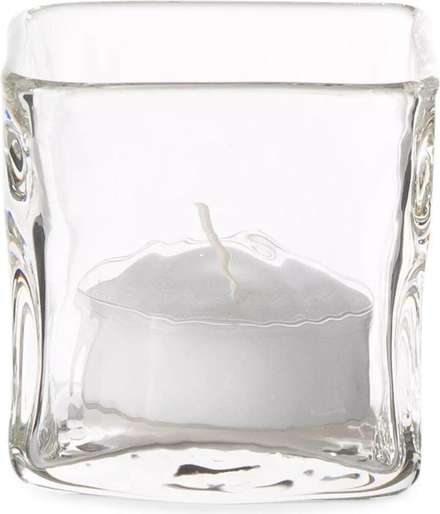 Produktbild Glasi Hergiswil Teelichthalter in Würfel-Form (9 x 9 cm)