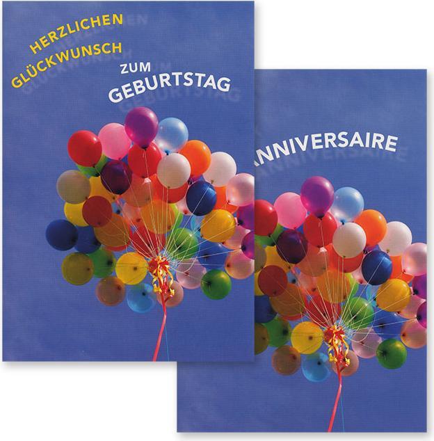 Actual product image Birthday card - colorful balloons (1 pcs.)