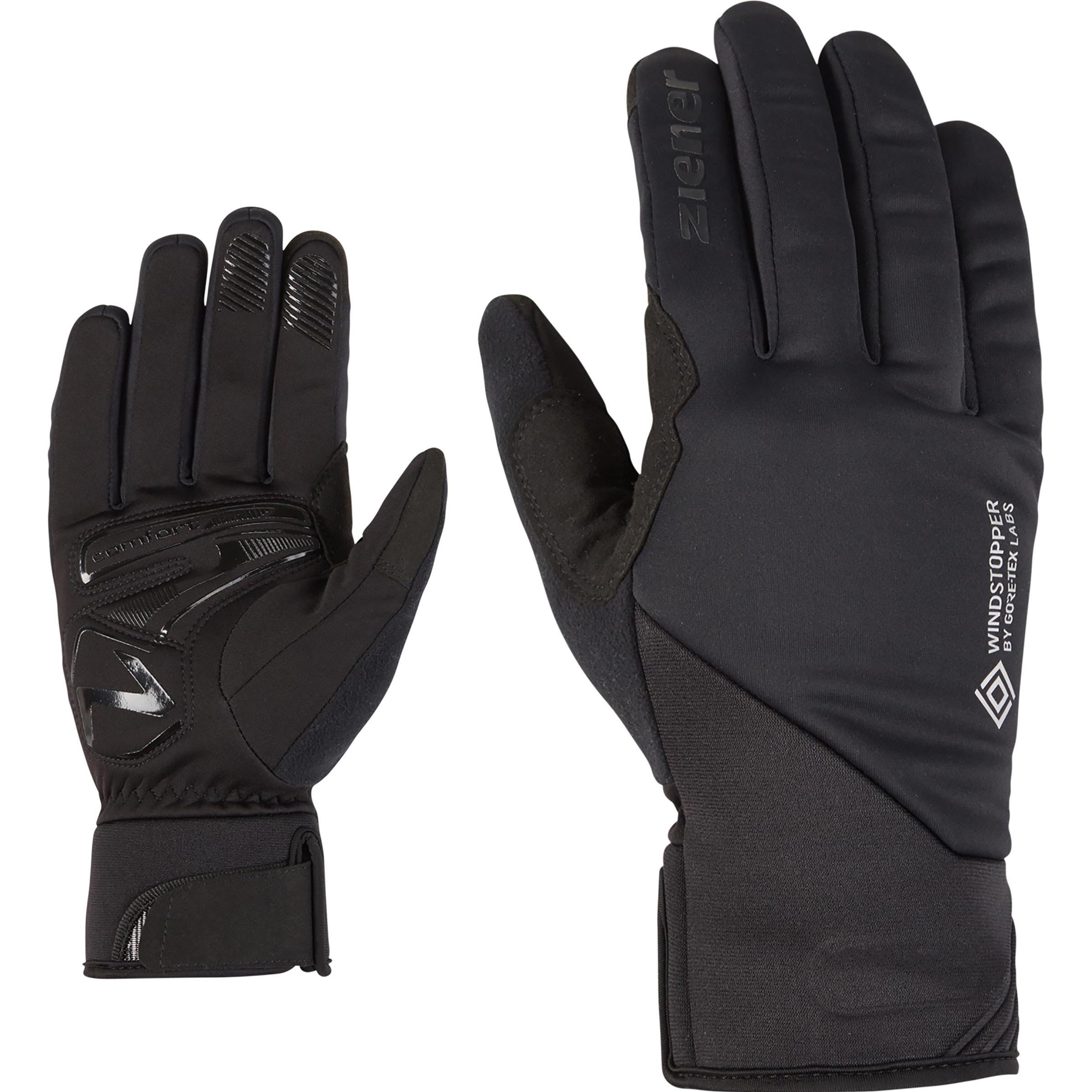Ziener, Herren, Handschuhe, NOS DABBS WS bike glove,black black 10.5, Schwarz, (10.5)