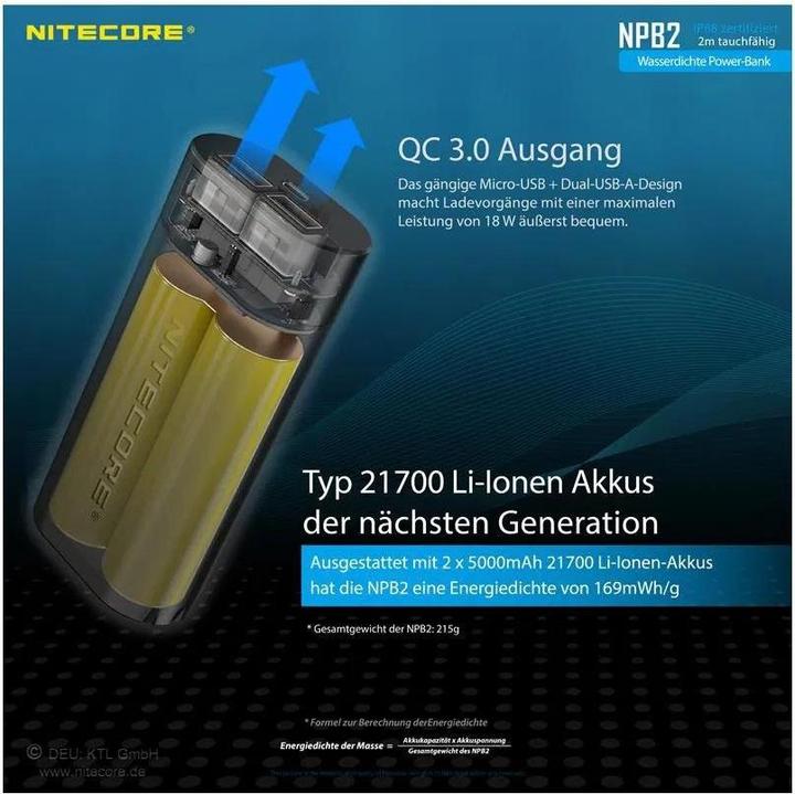 Image du produit Nitecore NPB2 (10000 mAh, 18 W)