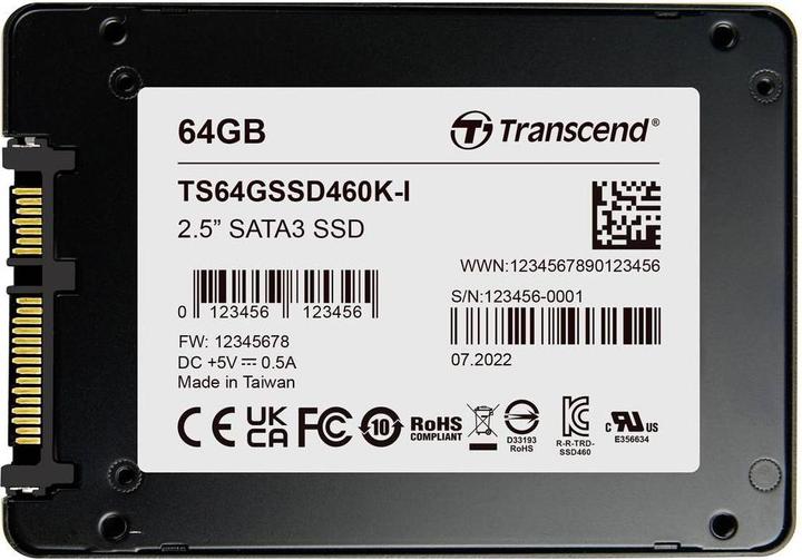 Produktbild Transcend 64 GB Interne mSATA SSD TS64GSSD460KI-VS1 (64 GB, 2.5")
