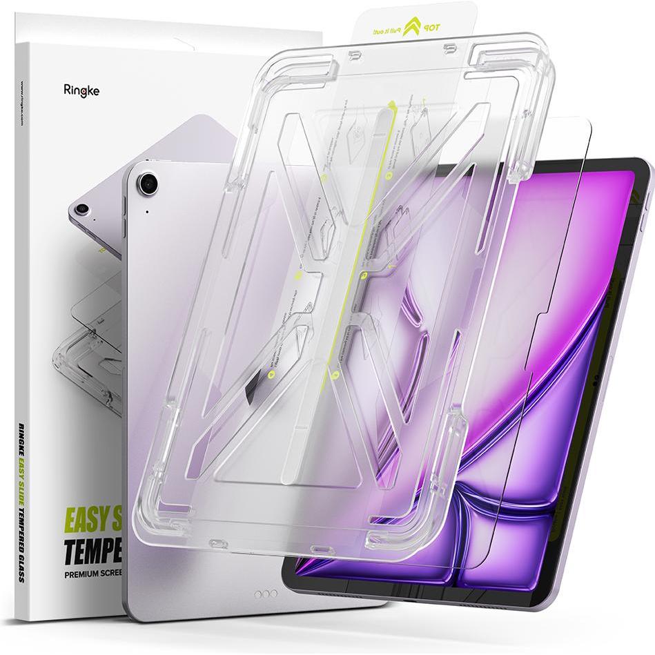 Ringke Screen Protector for iPad Air 13" M2 (2024) EASY SLIDE TEMPERED GLASS w installation Jig (Apple iPad Air 13 2024, Apple iPad Air 13 2025, Apple