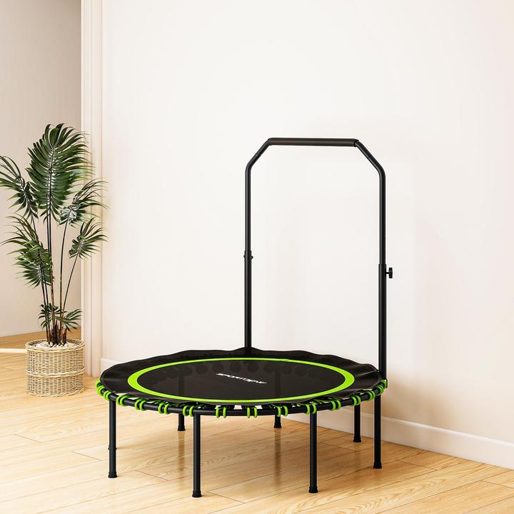 Produktbild SportNow Fitness Trampolin Stahl, Kunststoff Schwarz+Grün (114 cm)