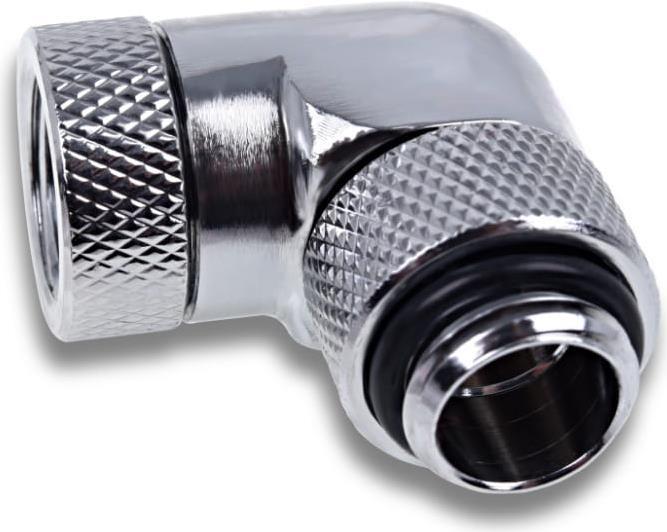 Produktbild Alphacool Eiszapfen Winkeladapter 90?? drehbar G1/4 AG auf G1/4 IG - 4pcs Set Chrome