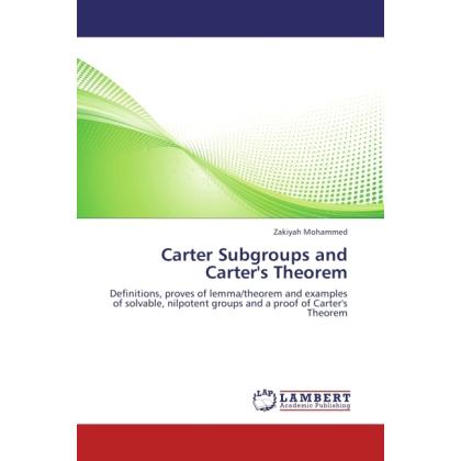 Carter Subgroups and Carter's Theorem, Fachbücher