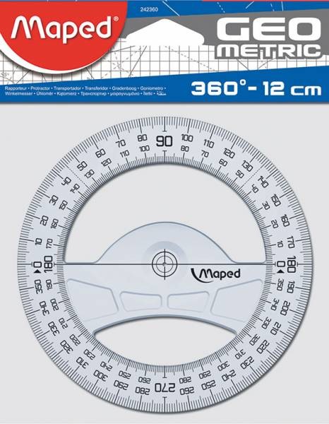 Productafbeelding Maped Meetkundige gradenboog 360 graden, 120 mm, gemaakt van kunststof (120 mm)