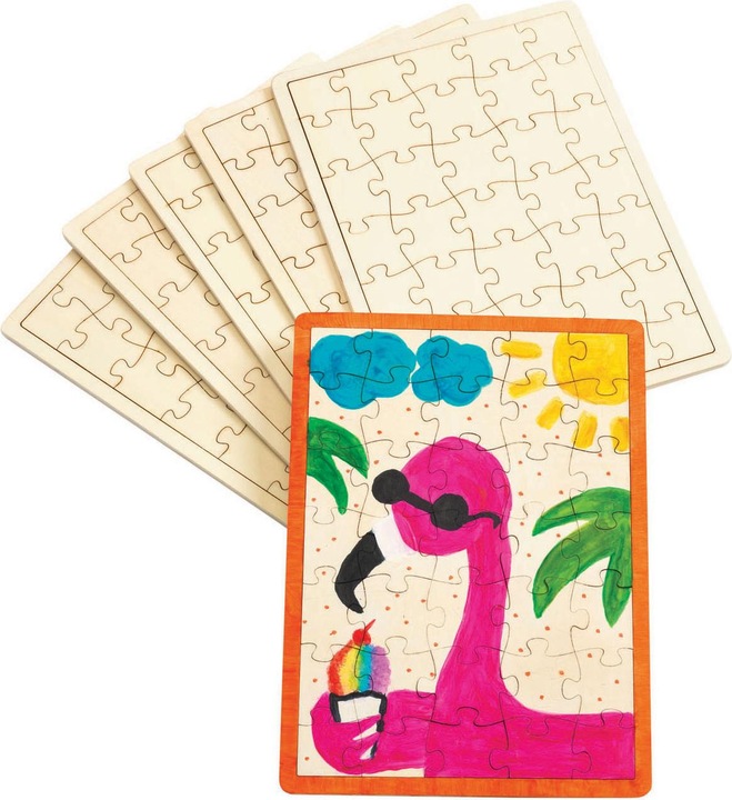 Produktbild Colorations Färbungen - Dekorieren Sie Ihr eigenes Holzpuzzle, 6er-Set