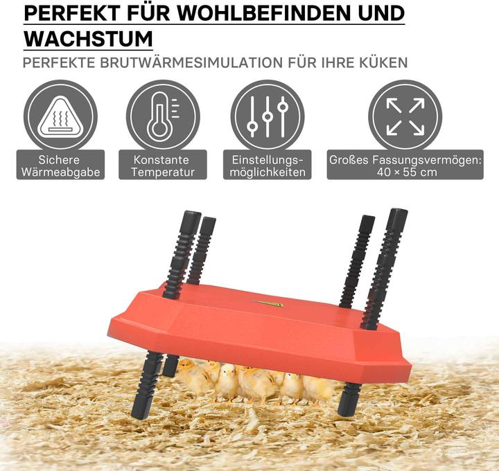 Actual product image Fudajo 40x55cm Chick Breeding Heating Plate 50W Warming Plate w/ Thermostat for 40-45 Chicks (50 W)