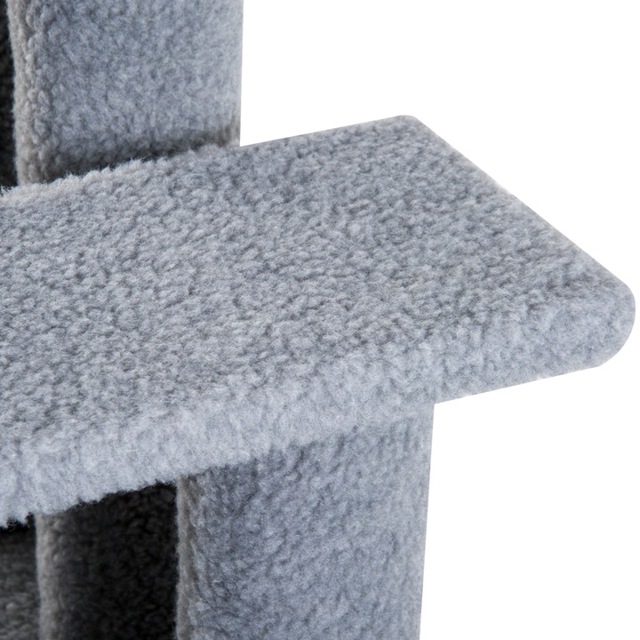 Produktbild PawHut Katzentreppe mit 4 Stufen (60 cm, Grau)