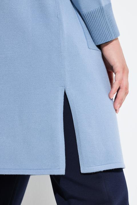 Produktbild Ulla Popken Long-Strickjacke, Pailletten, V-Ausschnitt, Langarm (58)