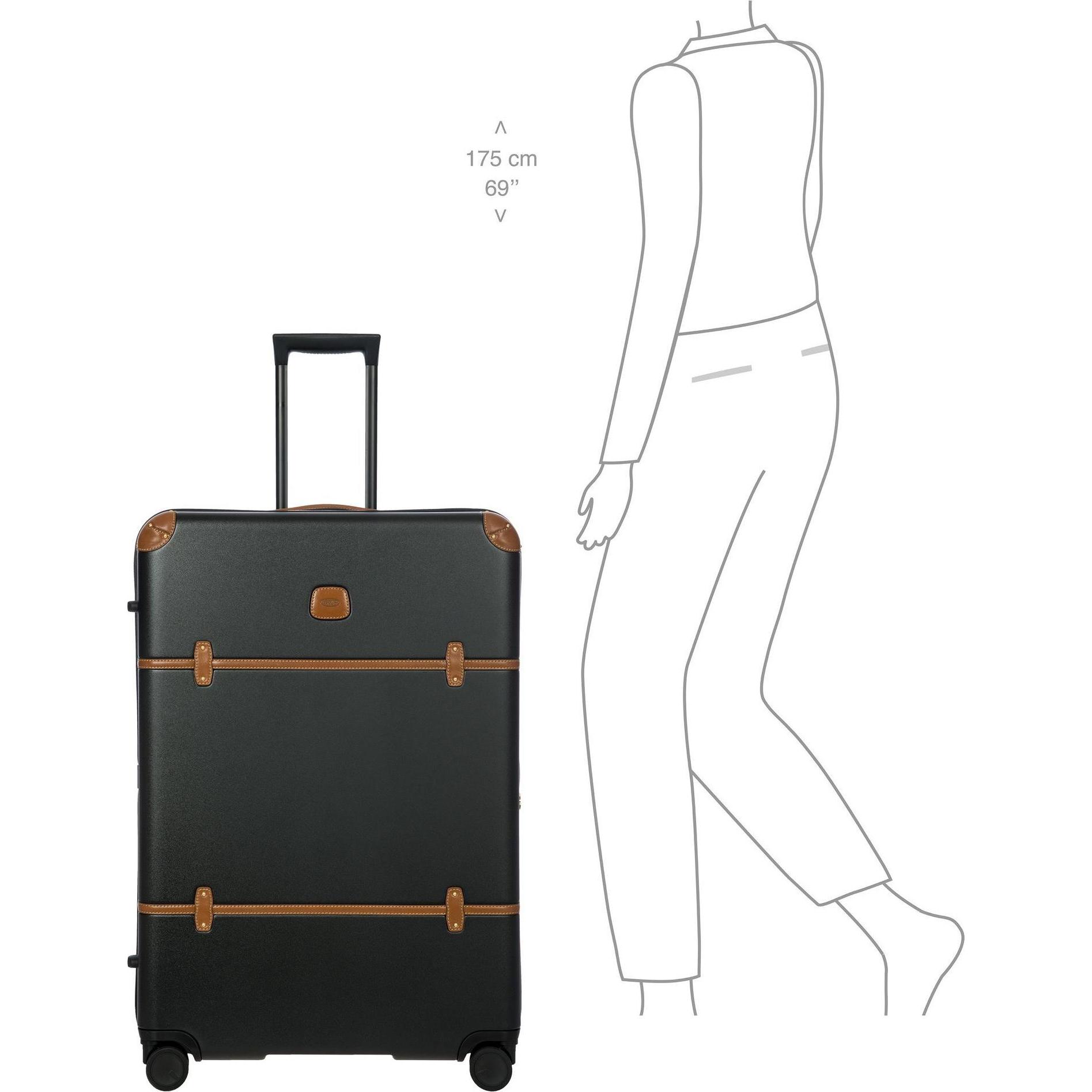 Brics, Koffer, Bellagio 4 Rollen Trolley 82 cm mit Dehnfalte, Schwarz, (118 l, XL (ab 115l))