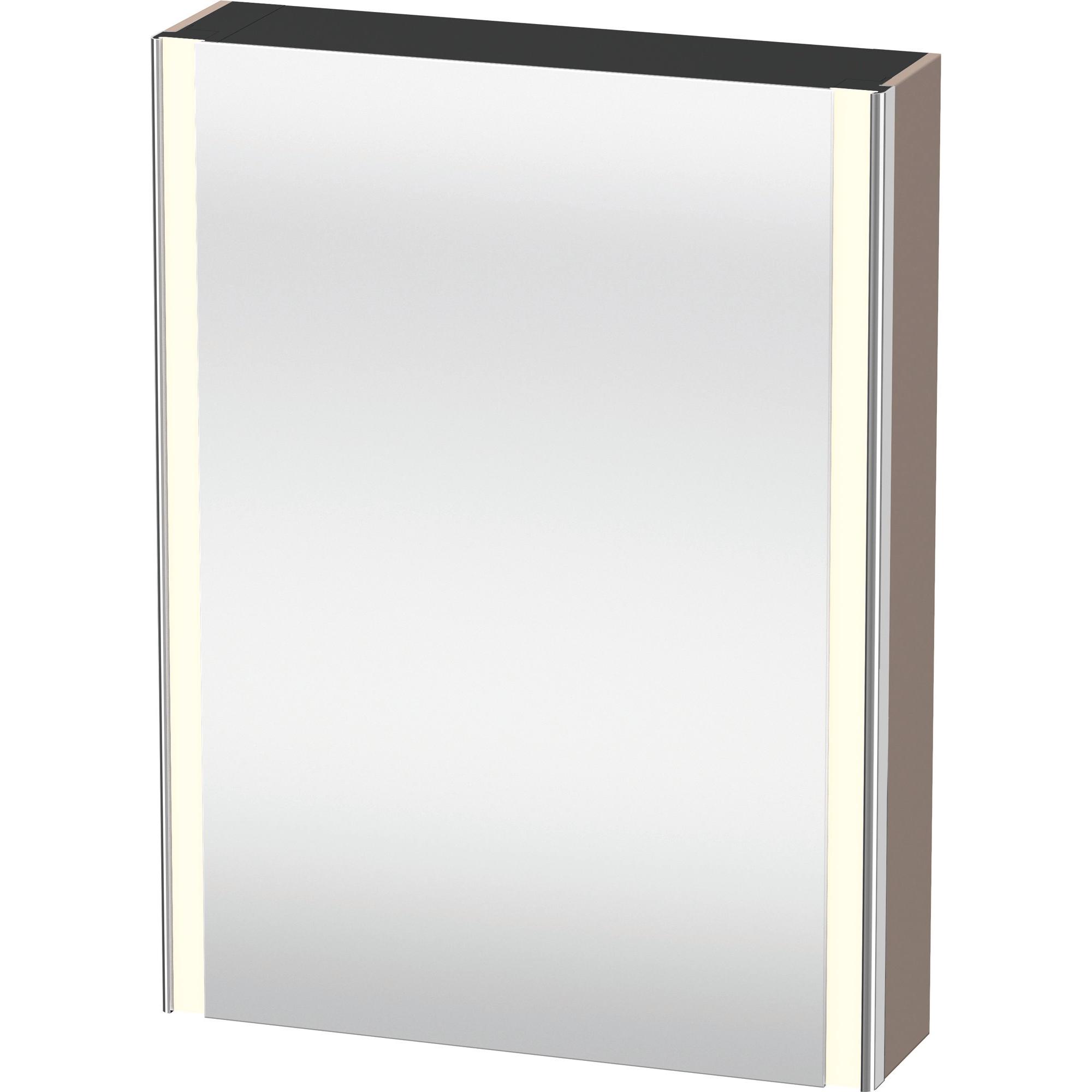 Duravit, Armadio a specchio, XSquare armoire de toilette avec éclairage LED, 1 porte, charnières à droite, 600x800x155mm (60 x 15.50 x 80 cm)