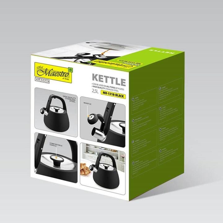 Actual product image Maestro Czajnik nieelektryczny MR-1318 black (2.50 l)