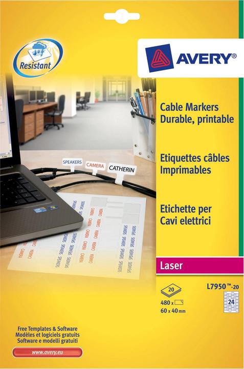 Actual product image Avery Cable labels