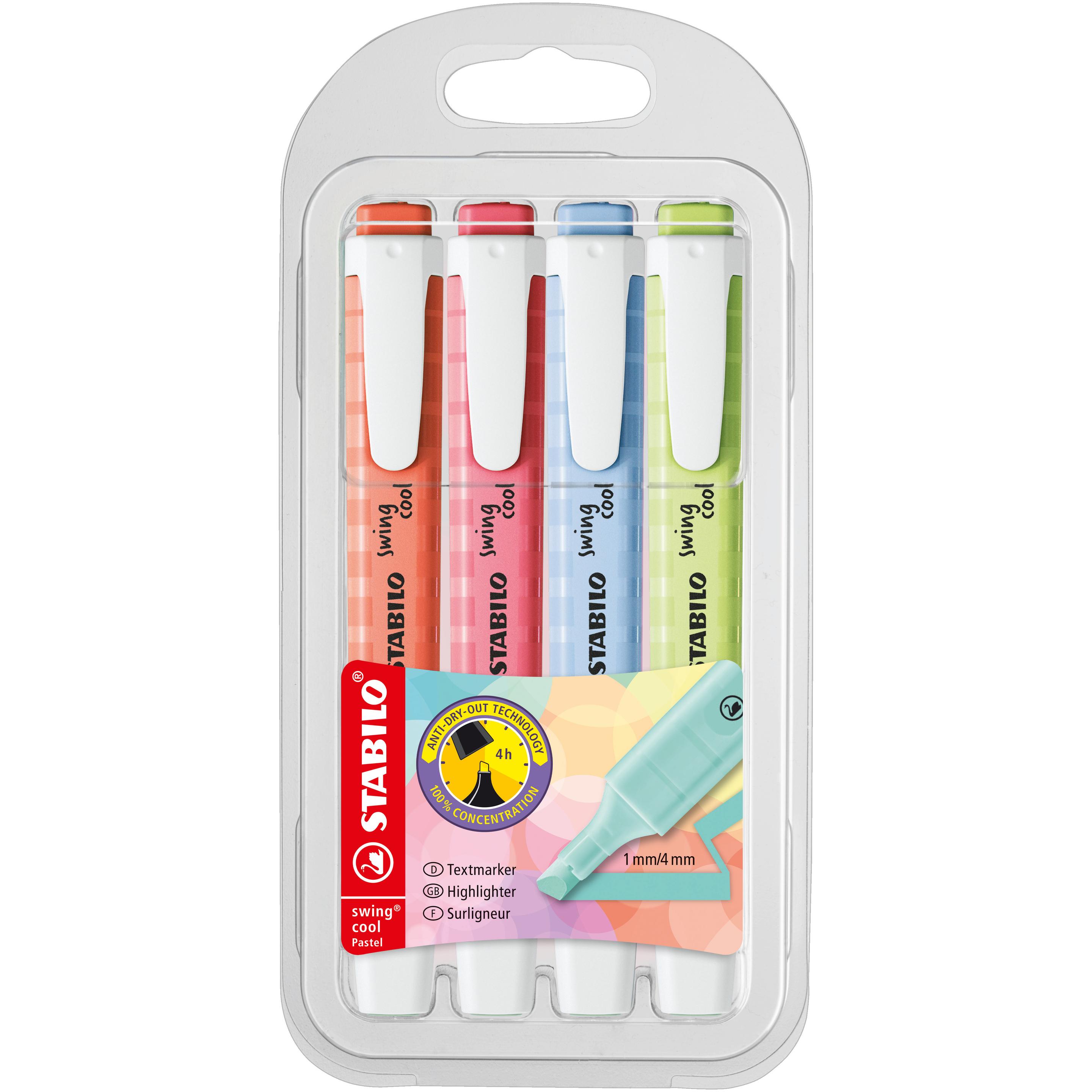 STABILO, Marker, swing cool Pastel highlighter (4x)