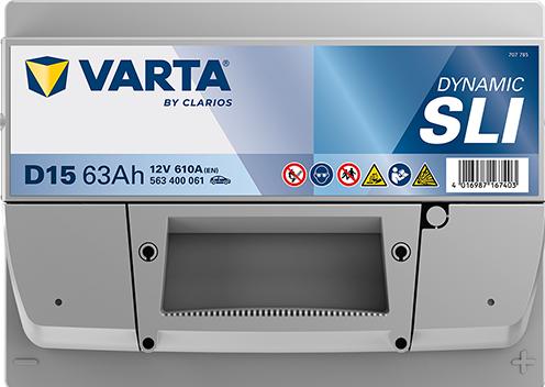 Actual product image Varta Silver Dynamic D15 (12 V, 63 Ah, 610 A)