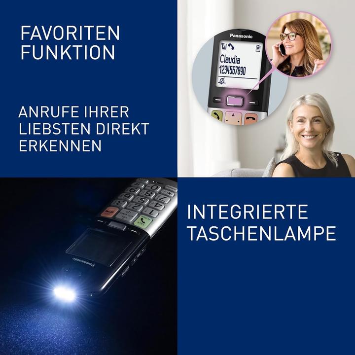 Actual product image Panasonic KX-TGU430EXB DECT Telefoon met Groot Display/Toetsen - Duo Set