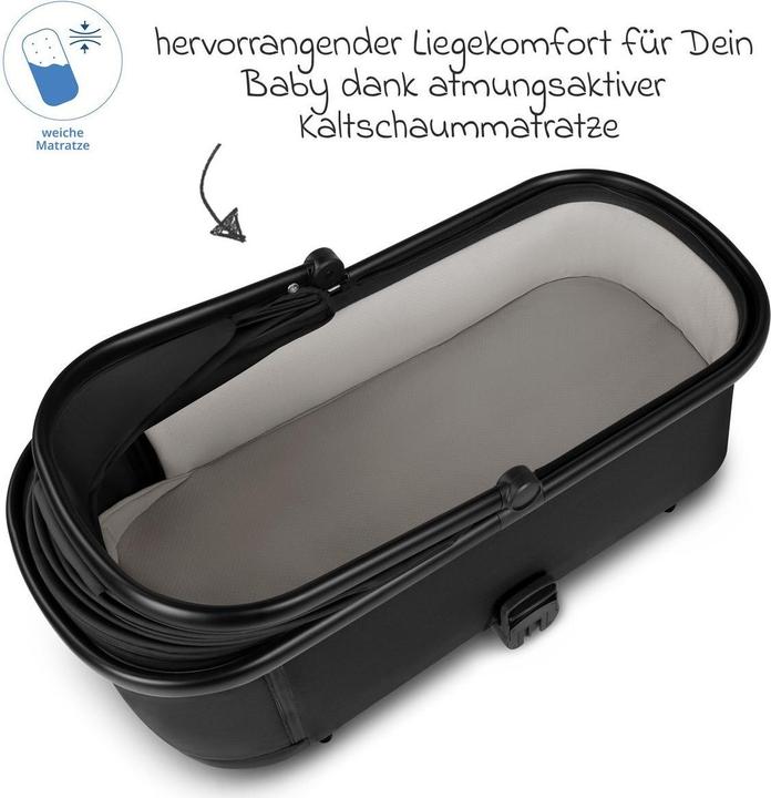 Produktbild ABC Design circle by Kombikinderwagen Kombi-Kinderwagen S Three bis 22 kg mit Babywanne