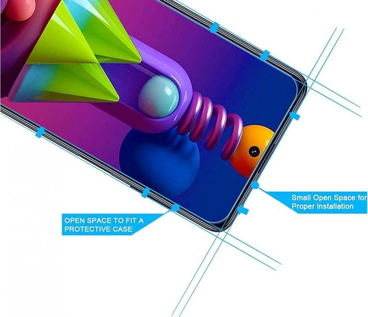 Produktbild Screenguard Samsung Galaxy M51 Panzerglas Schutzfolie Case Friendly Design (1 Stück, Samsung Galaxy M51)