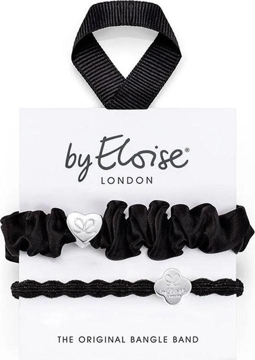 Immagine prodotto By Eloise London Bangle Set Silver & Black (Elastico per capelli)
