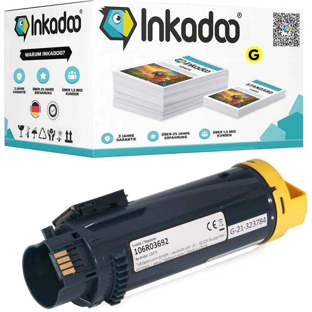 Inkadoo, Toner, Kompatibel Toner für Xerox Phaser 6510 Series (Y)