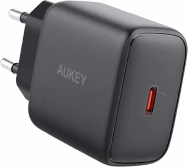 Produktbild Aukey Wall Charger with Quick Charge PD, 25W, USB-C - Black (25 W, 1 Port)