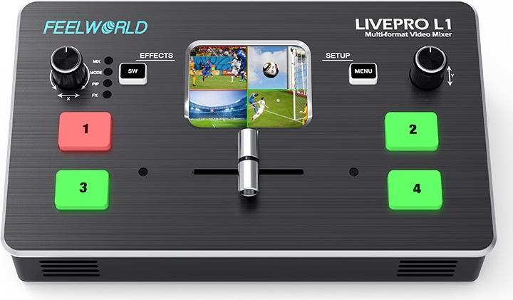 Immagine prodotto Feelworld Switcher video per live streaming LivePro L1 con 4 ingressi HDMI (Accessori video vari)