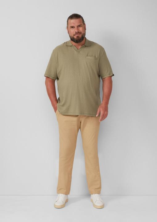 Immagine prodotto S.Oliver Polo-Shirt Poloshirt aus Leinenmix mit Brusttasche (4XL)