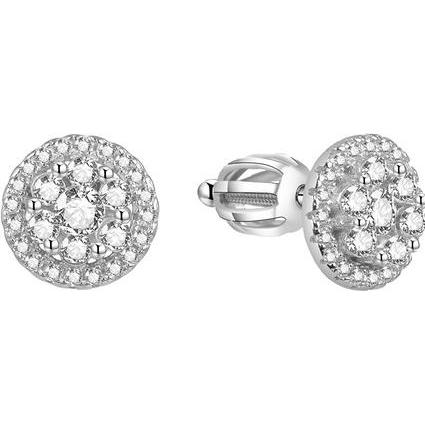 Beneto, Ohrringe, Silver shimmering earrings AGUP1470S (L)