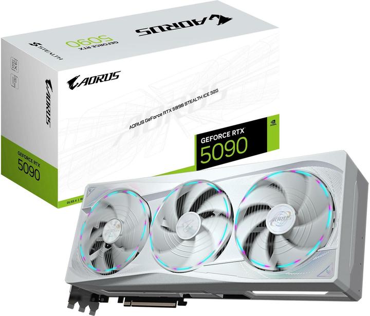 Image du produit Gigabyte AORUS GeForce RTX 5090 STEALTH ICE (32 Go, GDDR7)
