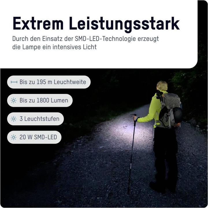 Immagine prodotto Ansmann LED Taschenlampe Adventure TA1800RF (16.40 cm, 1800 lm)